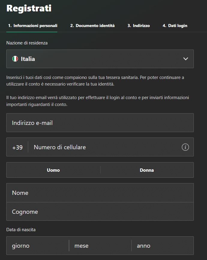 codice bonus bet365